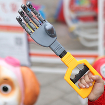 Childrens creative mechanical arm hand-pull clip picker long tool boy toy outdoor play snow telescopic