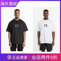 FEAR OF GOD HIGH STREET RICH FG SHORT-SLEEVED 3M reflective LETTER MALE AND FEMALE COUPLE LOOSE T-SHIRT FOG HALF-SLEEVE TIDE