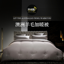 100% wool quilted by winter to be imported Australia thickened antibacterial winter plantar warm quilt core spring autumn double warm quilt