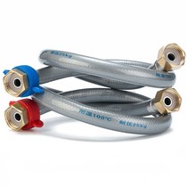 304 stainless steel metal hot and cold water inlet hose water pipe toilet water heater high pressure explosion proof connecting pipe 4 points household