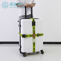 Luggage packing with combination lock strap trolley case fixed cross protective belt sea gate lock TSA suitcase belt