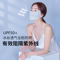 Sunscreen mask Womens summer UV resistant breathable sunshade mask Dust eye protection thin mens sunshade mask