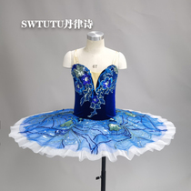High-end custom-made professional Bluebird Variation competition ballet dance TUTU plate skirt custom group performance gauze skirt