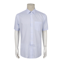 Special 360-KC summer mens short sleeve shirt solid color simple business shirt Cotton
