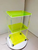 New barber shop hair salon beauty salon perm dyeing special Net red tool cabinet folding cart acrylic stainless steel