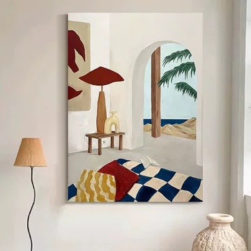 抽象油彩画 抽象油画《滂沱的色彩》 – 大盆图社