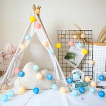 Cotton thread ball lamp small color lamp flashing light star star childrens room string lamp dormitory romantic layout room bedroom decoration
