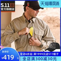 5 11 outdoor tactical shirt mens army wear-resistant tooling long sleeve lapel shirt cotton breathable water repellent 72157