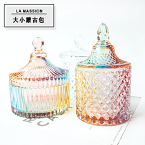 Yurt glass wax cup DIY scented candle handmade ins creative wax cup color container decorative ornaments