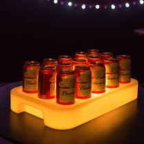 LED bar KTV hotel luminous beer tray nightclub waterproof red wine tray creative household plastic square fruit tray