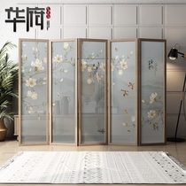 New Chinese style screen partition living room solid wood movable folding modern simple bedroom occlusion classical entrance folding screen