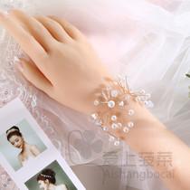 Super fairy beautiful Korean wrist knot Wedding bride hand flower Bridesmaid Sister group Best friend dancing bracelet crystal