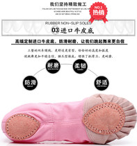 Canvas leather head plus velvet soft bottom boutique dance shoes childrens training shoes grade dance shoes leather head yoga cat claw shoes