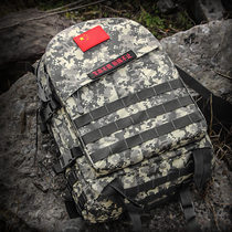 Wolf Stone outdoor military fan tactical bag shoulder bag male cp camouflage bag mountaineering bag Large capacity rucksack computer school bag