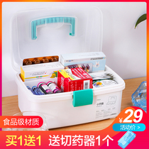 Japan Home Small medicine box Small number Family dress Student Dormitory Medicine Storage Box Multilayer Travel Portable First Aid Kit