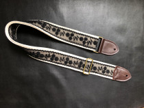 Original handmade 5CM cool and beautiful black lace electric guitar strap Bass strap Guitar strap