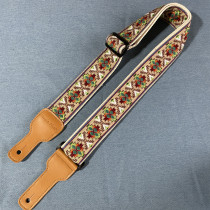 Handmade 5 cum super stick texture embroidered guitar strap for all models of guitar bass