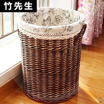 Basket clothing containing bucket clothes Vine Basket Toilet Bamboo-woven basket Bamboo Basket Dirty clothing Basket Basket Basket Clotheshorse