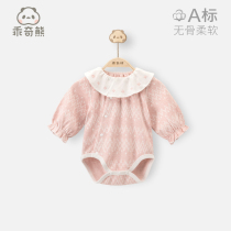 Well Behay Chummy Baby Triangle Bag Fart Clothes Spring Dress Girl Khae Climbing Suit Newborn Sleepwear Spring Autumn Conjoined Clothes