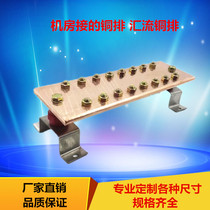T2 copper grounding busbar Grounding copper bar Grounding busbar equipotential terminal copper bar can be tinned 4*60*300