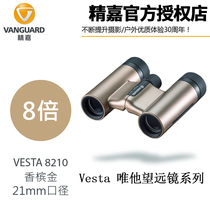 Jingjia (Vanguard) Vesta 8x21 portable mini binoculars 8210 Cham champagne gold