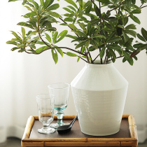 Big white moon jar handmade ceramic water vase flower living room table home furnishings leisure yard