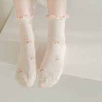 Moon Sox Summer thin section pure cotton mesh breathable suction sweating maternal postnatal special pine mouth sleep pregnant woman sock spring autumn