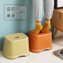 Home thick plastic small low stool bathroom non-skid stool home shoe Change Square stool children Bath Bath hand wash small bench