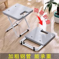 Simple folding stool portable outdoor fishing plastic Maza small chair strong home children thick bench