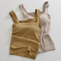 Autumn winter square collar woolen collar with bottom vest free of wearing underwear warm blouse belleia 2199 girl sleeveless vest