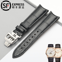 Dassault is suitable for Jaeger-Lecoultre crocodile leather watch with leather male master master moon phase Q1368420 bracelet