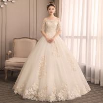 French light main wedding dress 2021 New one shoulder bride little court wind light luxury temperament summer woman