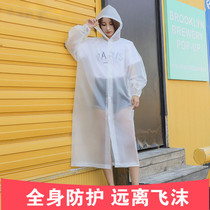 Protective clothing one-piece body non-disposable thickened droplet raincoat reuse hooded protective clothing isolation clothing