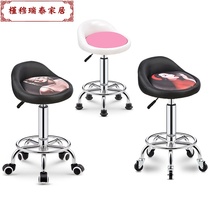 Beauty stool Rotating pulley chair Hair salon stool Nail chair back barbershop stool Lifting front desk chair