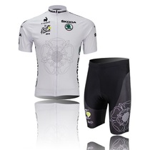 White ring law summer mountain road self-made single car team version short sleeve cycling suit breathable perspiration mens and womens models