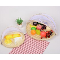  Utensils for drying and drying goods Foldable anti-fly net artifact Bamboo weaving tool net pocket net drying fish drying vegetables storage basket