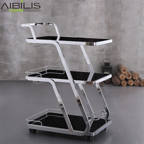 Nordic drinks and drinks cake snacks beauty trolley dining car tempered glass three high-grade restaurant hotel