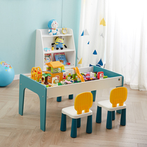 Kindergarten table chair set Childrens learning table Rectangular baby toy game drawing table wood 3-6 years old