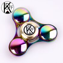 UFO triangle leaf fingertip gyro adult metal zinc alloy rotating toy finger gyro colorful outdoor