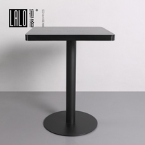 Lalo square dining table Cafe small square table black and white reception desk Front desk waiting table Small tea table
