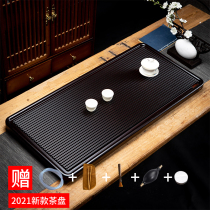 Boutique solid wood tea tray Bakelite whole piece drainage tea table dry brewing small tea sea household tray Kung Fu tea set Japanese style
