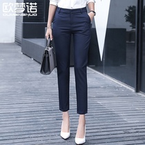 Suit pants womens cigarette tube nine points 2021 thin summer new straight work formal dress shows thin feet OL professional pants