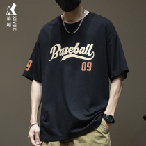 2023 New Teen Short Sleeve T - Shirt Men in summer increases mens large size loose cotton shirt