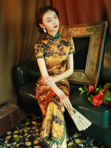 Yellow cheongsam 2021 new summer national tide wind improved version Chinese style dress temperament young girl