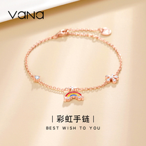 vana rainbow sterling silver bracelet girls summer 2021 new bracelet ins niche design girlfriends birthday gift