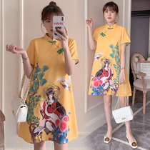 Temperament goddess fan clothes National style retro Chinese womens clothing Chinese style Zen clothing modified cheongsam dress