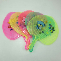 4 clothes transparent cartoon plastic fan thin fan hand fan light portable fan dance fan shoot two hair 14