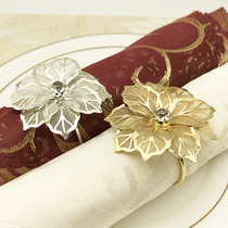 Western food hotel flower napkin button napkin ring napkin ring towel buckle cloth ring model room decorations