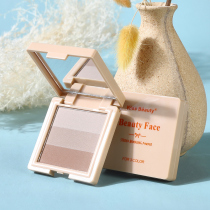  Create a V-face to become a little fairy Three-color three-dimensional repair powder powder shadow disk Nose shadow powder silhouette disk Three-in-one
