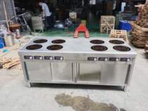 Haizhida commercial induction cooker 3 5kw eight-head floor with cabinet 3500w multi-head induction cooker 8-head stove customization